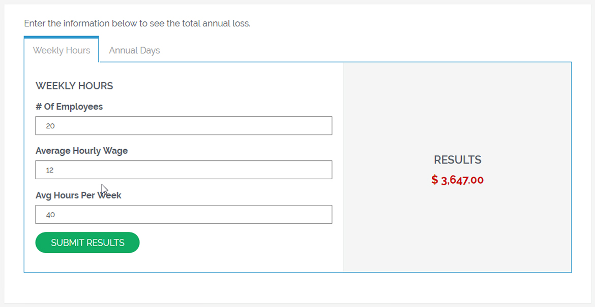 time theft calculator