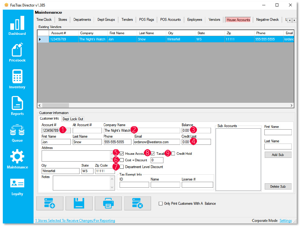 Creating a House Account in POS